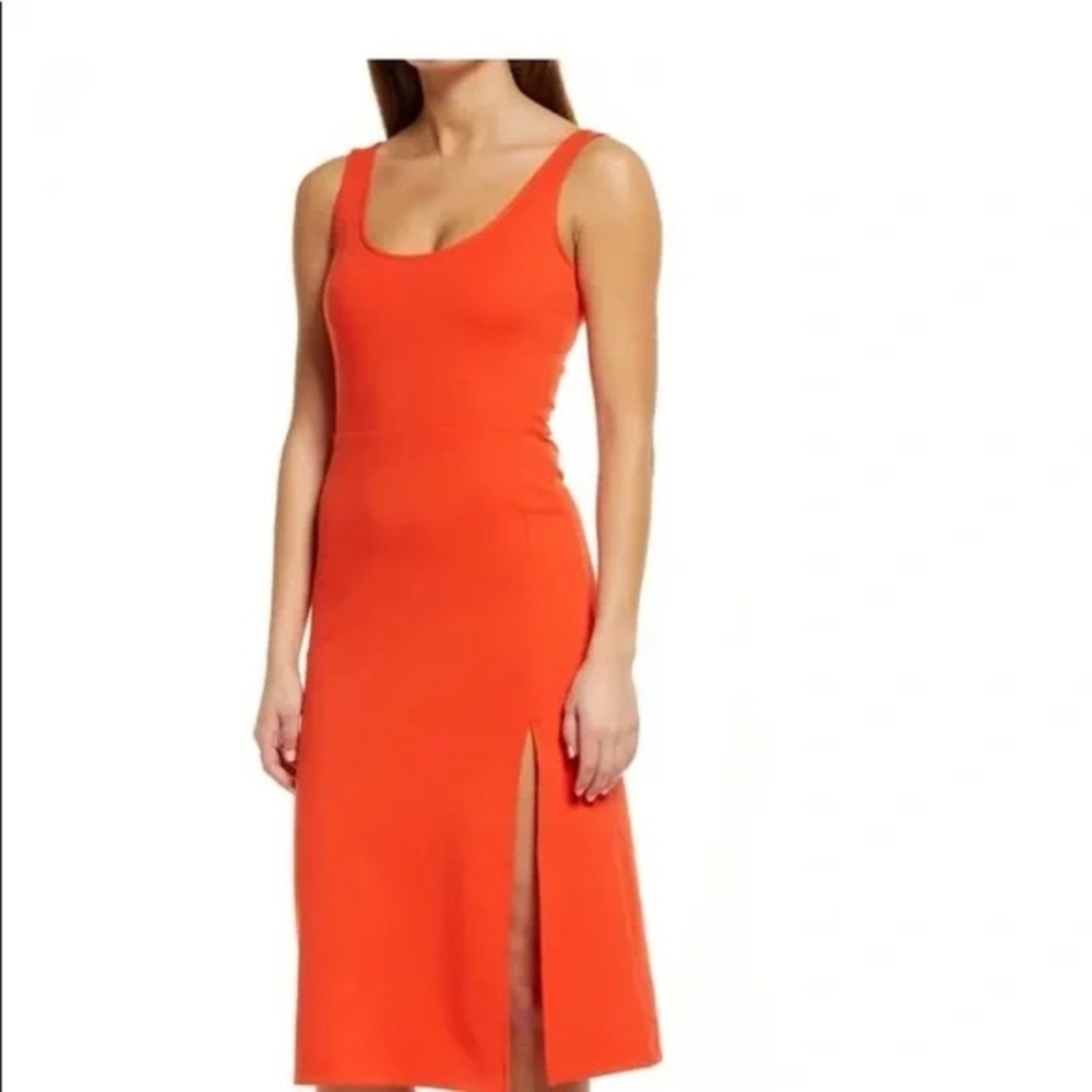 Leith red tank midi dress